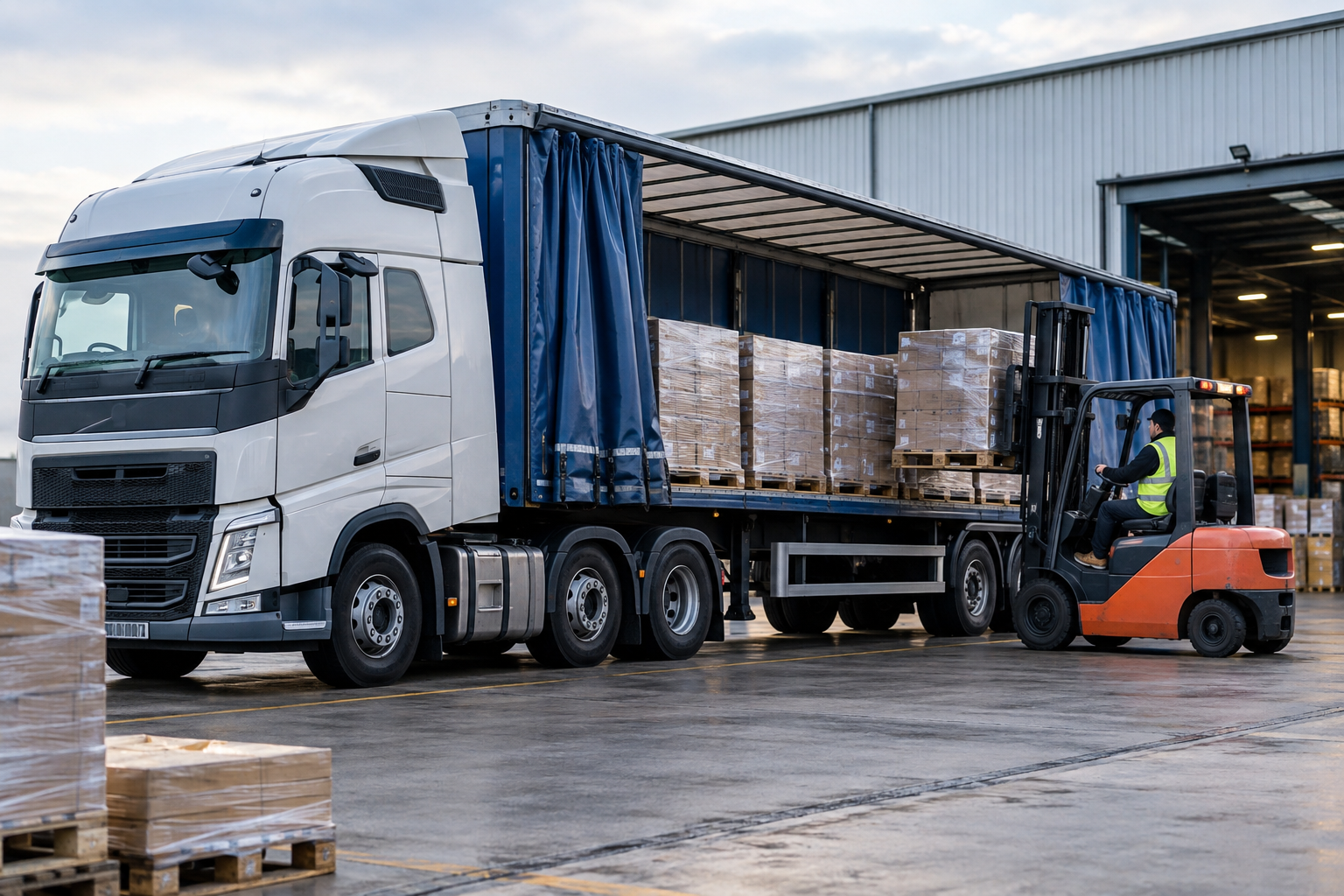 Machinery Transport service with commercial road freight